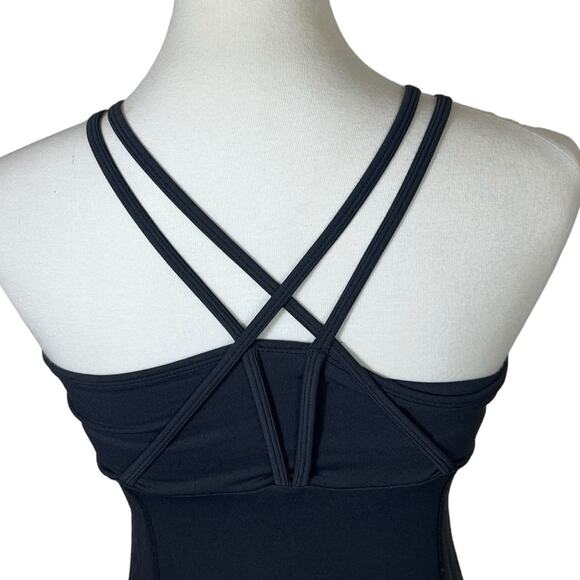 Tonic Black Strappy Tennis Dress with Built in Bra Size L - Picture 4 of 7